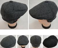 Warm Ivy Cap with Ear Flaps [Wool-Like Solid Color] Button Top